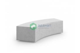 Скамейка бетонная «Бокс» радиусная фото