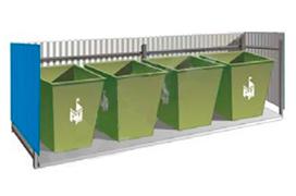 Контейнерная площадка для мусора открытая на 4 контейнера фото